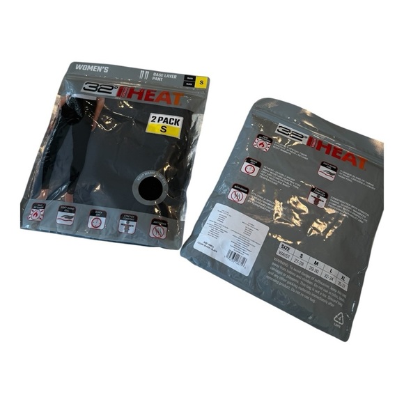 32 Degrees Black Moisture Wick Quick Dry Base Layer Pull On Pant Size SNIB 2pack - Picture 2 of 16